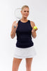 Avalon Ruffle Tank - Navy