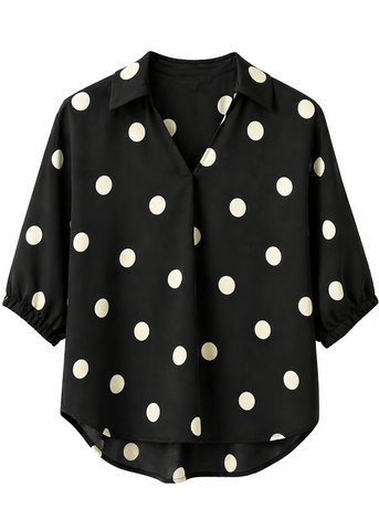 Polka Dot Satin Top