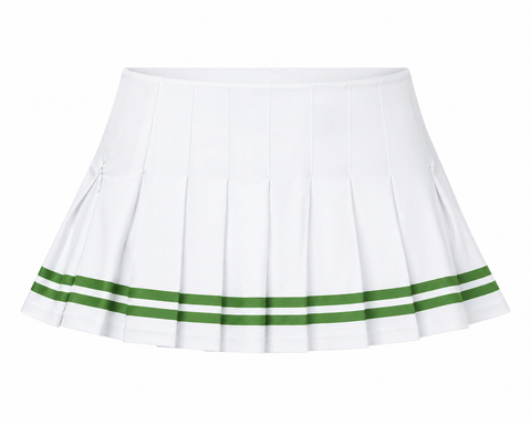 Grey Skort - White/Green Olive