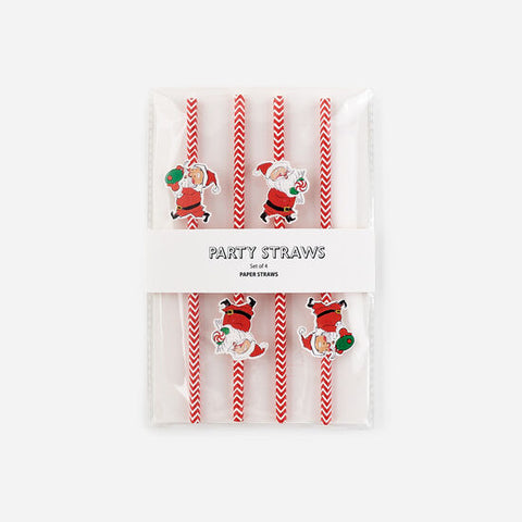 Cocktails with Santa Paper Straws