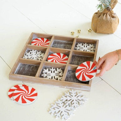 Holiday Wooden Tic Tac Toe