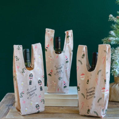 Christmas Wine Bags