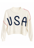 USA Rope Letter Sweater