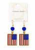 American Flag Rhinestone Earrings