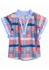Americana Striped Flutter Sleeve Top