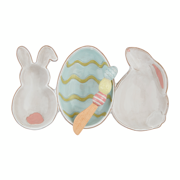 BUNNY TRIPLE TIDBIT DISH