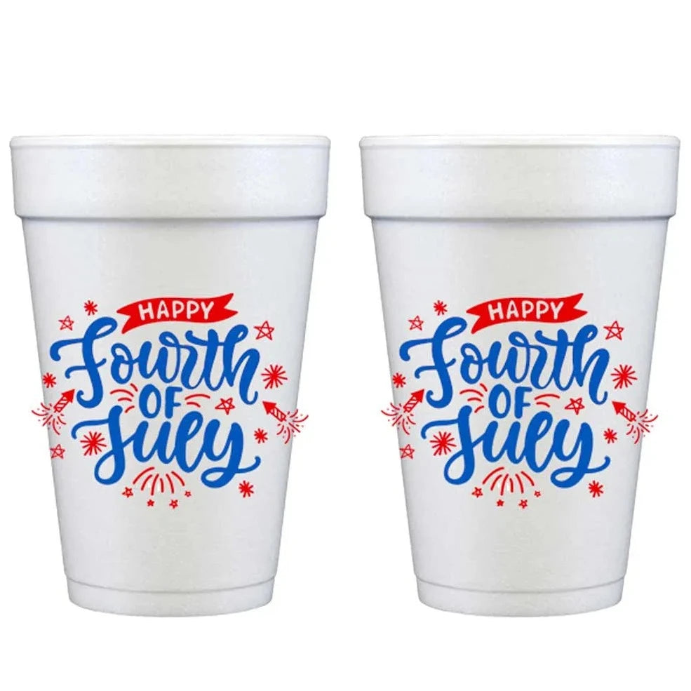 Happy 4th of July Styrofoam Cup {10 pack}