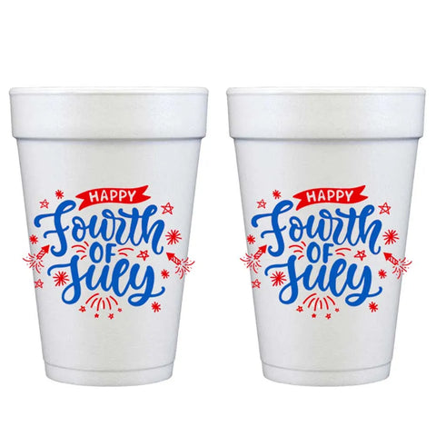 Happy 4th of July Styrofoam Cup {10 pack}