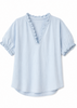 Amelia Ruffle Tee - Crystal Blue