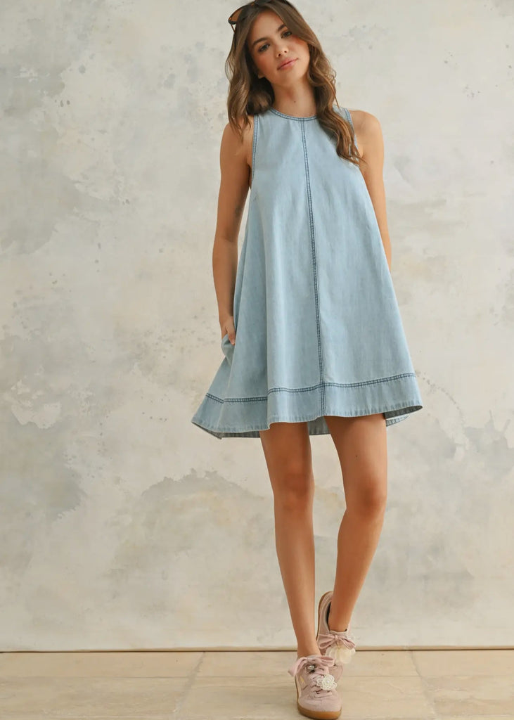 Sleeveless A-Line Dress