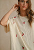 Cherry Embroidered Tee
