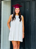 Pleated Detail Sleeveless Dress