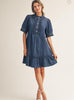 Arlo Denim Ruffled Dress