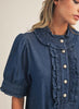 Arlo Denim Ruffled Dress