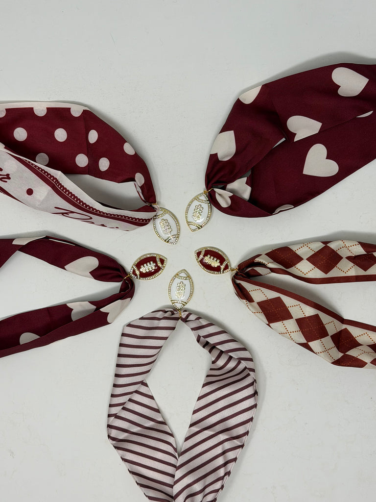 Football on Scarf Necklace