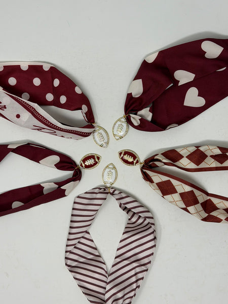 Football on Scarf Necklace