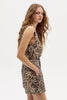 Yves Metallic Linen Top - Impala Print