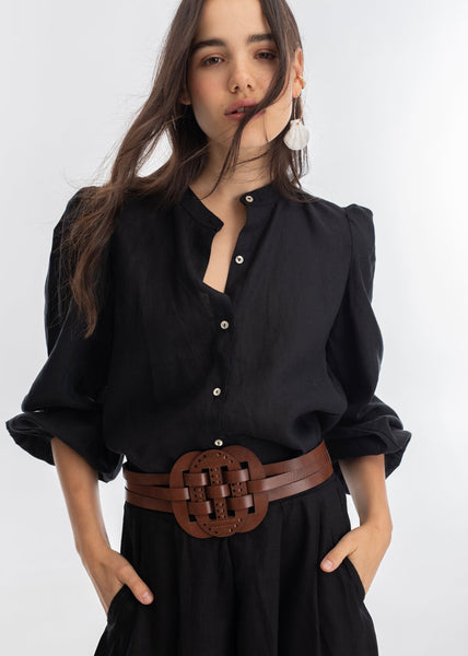 Helena Leather Belt - Brown