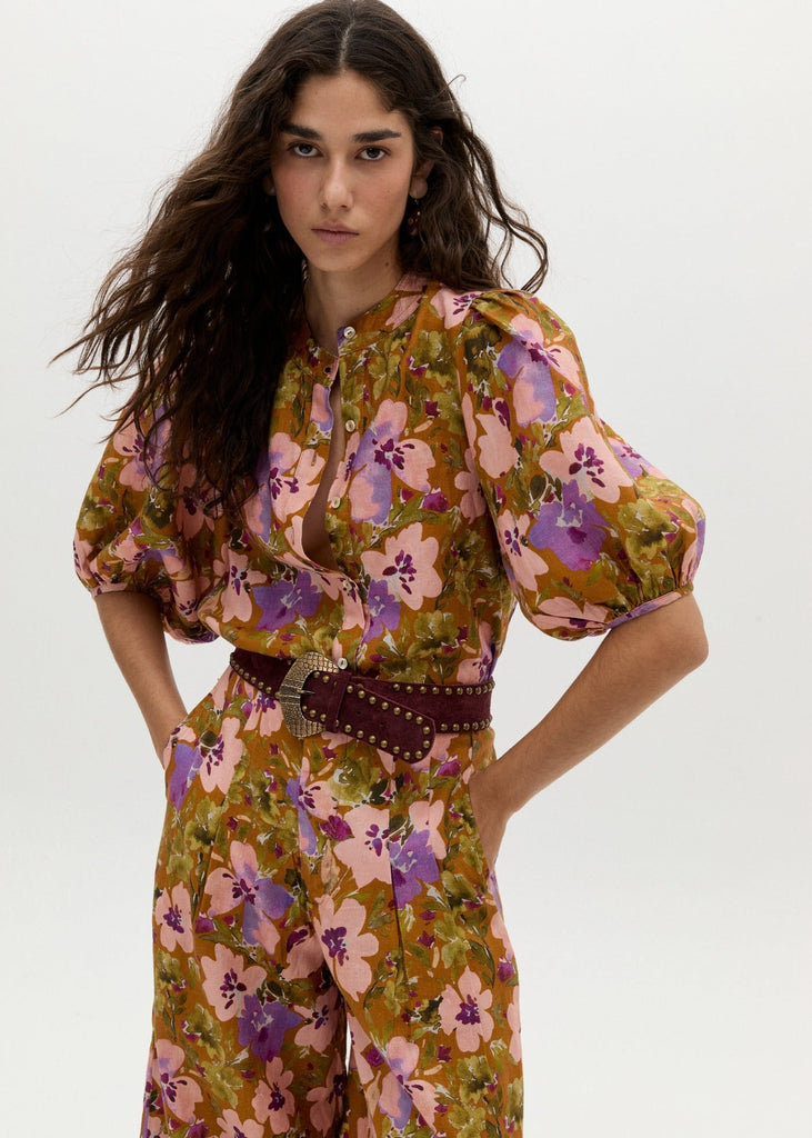 Bubble Linen Shirt - Marly Print