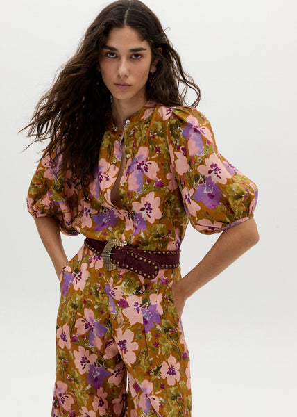 Bubble Linen Shirt - Marly Print