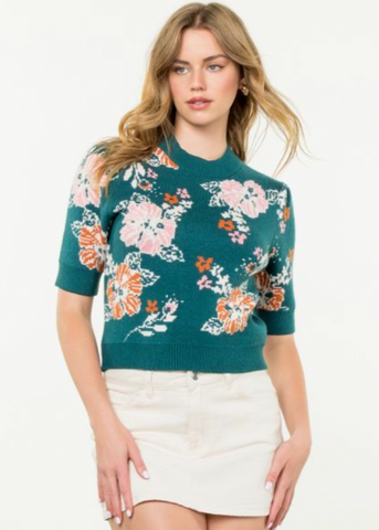 Floral Knit Top