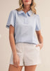 Lace Trim Polo Top