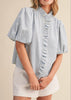 Seersucker Ruffle Top