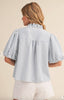 Seersucker Ruffle Top