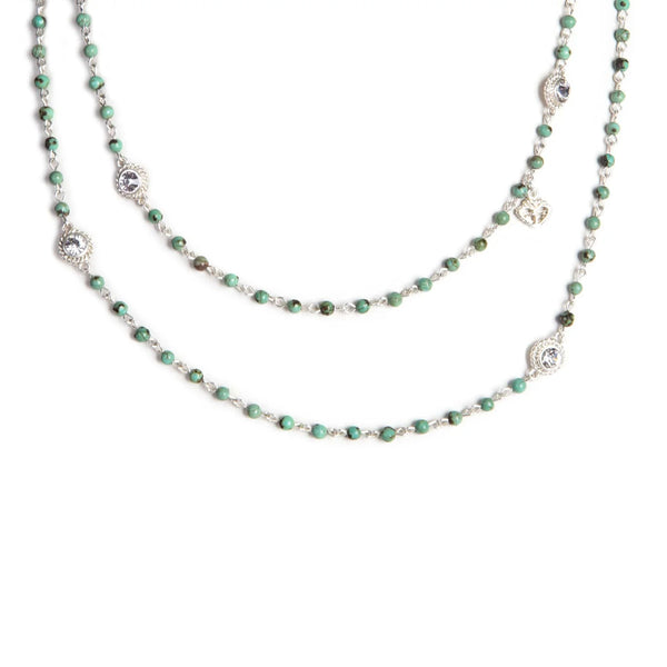 Wrap - 4mm Semi-Precious African Turquoise Beads