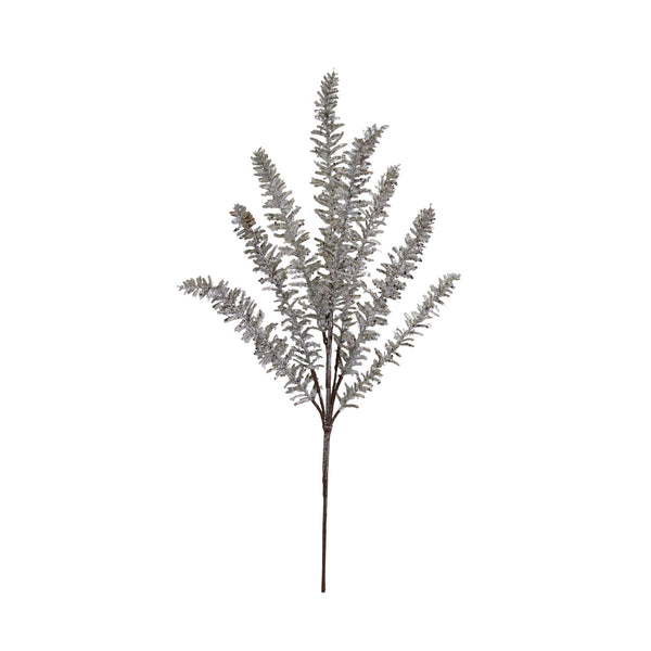 Faux Pine Stem with Glitter