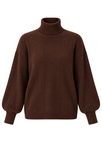 Heavenly-Luxe Textured Knit Turtleneck Sweater