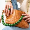 INK + ALLOY - Iris Large Resin Bead Necklace Green