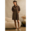 Polka Dot Twill Puff-Sleeve Mini Dress