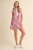 Plaid Patchwork Collared A-Line Mini Dress