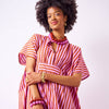 INK + ALLOY - Margot Stripe Kaftan Rust + Lilac