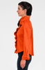 Gretchen Scott LLC - Ruffle Rumble Blouse - Ultra Suede - Brown / M
