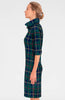 Gretchen Scott LLC - Everywhere Dress - Plaidly Cooper - Green Multi / L