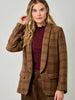 Wool Blend Plaid Blazer