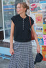 Cap Sleeve Collared Sweater Vest