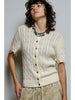 Casual Comfort Look Round Neck Cable Sweater Top