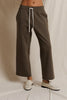 Claud - Travel cropped pant with stripes