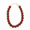 INK + ALLOY - Iris Large Resin Bead Necklace Brown