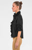 Gretchen Scott LLC - Ruffle Rumble Blouse - Ultra Suede - Brown / M