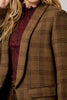 Wool Blend Plaid Blazer