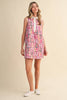 Plaid Patchwork Collared A-Line Mini Dress