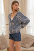 Pine Fuzzy Knit Hoodie Cardigan