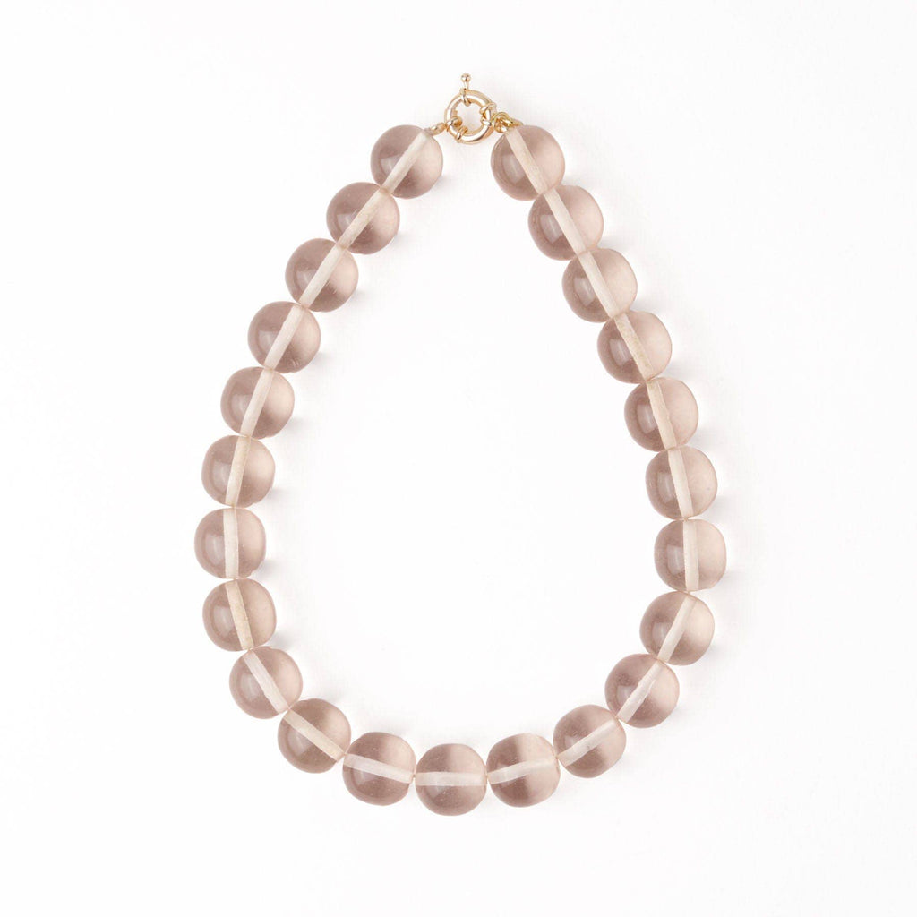 INK + ALLOY - Iris Large Resin Bead Necklace Clear