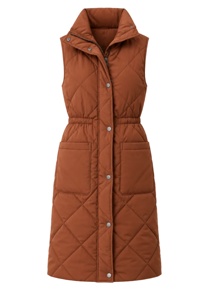 Carsyn Puffer Vest with Cinched Waist