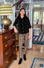 Gretchen Scott LLC - Ruffle Rumble Blouse - Ultra Suede - Brown / L