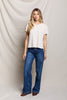Harley - Cotton boxy crewneck tee